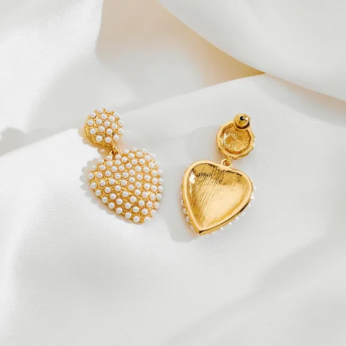 Miniatura 4 de Pendientes de perlas elegantes para mujer, aretes de perlas geométricas, aretes colgantes de perlas, regalos de joyería