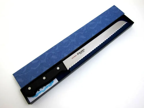 Miniatura 4 de Houcho. com Suisin Inox Serie de cuchillos de estilo occidental, genuino Sakai-fabricado, cuchillo de pan de acero Inox de 9.8" (250 mm)