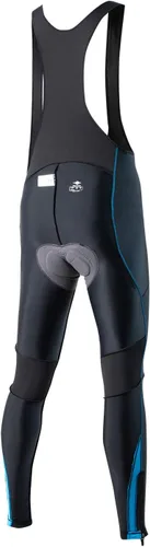 Miniatura 8 de Santic Mallas de ciclismo con peto para hombre, acolchadas, largas acolchadas con bolsillo