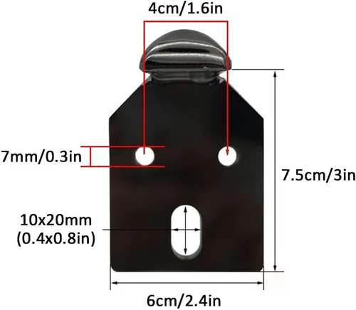 Miniatura 3 de 4 patas metálicas de hierro para muebles de sofá, patas de mesa de café, para cajones, estantería, cocina, baño, capacidad 2,204.6 lbs