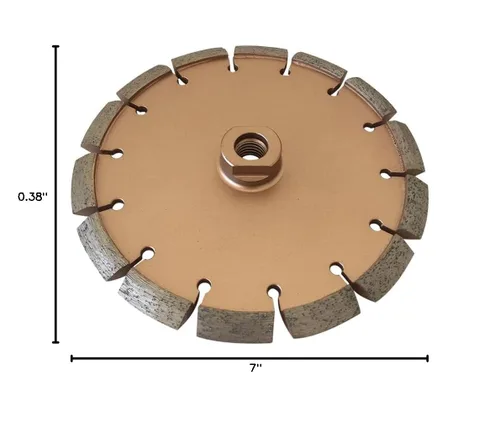Miniatura 7 de Cuchilla cazadora de grietas de 7 pulgadas para hormigón curado, reparación de asfalto o ensanchamiento de juntas, 0.375 pulgadas de ancho, eje
