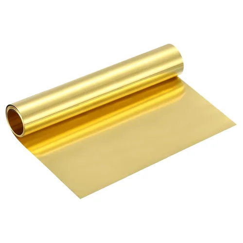 Miniatura 66 de uxcell Rollo de lámina de latón, 40 x 2 x 0.016 pulgadas, rollo de lámina de latón intermitente de metal para manualidades, reparaciones