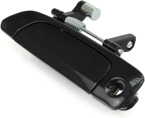 Miniatura 7 de KarParts360 Para Honda Civic 2001 02 03 04 2005 Manija de puerta exterior delantera, lado del conductor negro liso con orificio para llave