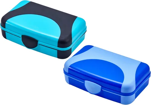 Miniatura 4 de LockerMate by Bostitch Estuche rígido para lápices, caja de lápices de plástico duradero, diseño apto para niños, negro y transparente