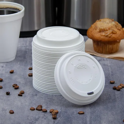 Miniatura 3 de DART Tapa plástica de capuchino blanco 16EL cabida para la taza caliente/fría de la espuma