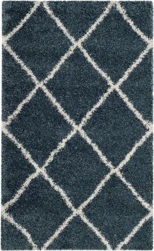 Miniatura 55 de SAFAVIEH Hudson Shag Collection - Alfombra decorativa de 2 x 3 pies, color beige y marfil, diseño moderno de enrejado, no desprende pelusa