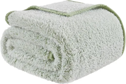 Miniatura 31 de EMME Manta de Forro Polar Sherpa Suave Reversible de Felpa Esponjosa Grande, Manta Bohemia Decorativa Cálida y Ligera para Sofá, Sillón, Dormitorio