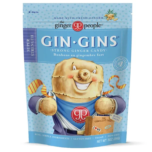 Miniatura 27 de GIN GINS - Caramelo duro de jengibre de doble fuerza – Caramelo 100% natural de The Ginger People – Golosinas saludables envueltas individualmente