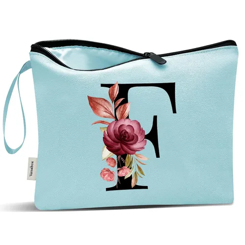 Miniatura 130 de Vavabox A-Z Bolsa de Maquillaje Personalizada, Regalos de Cumpleaños para Mujeres y Mamá, Regalos para la Mejor Amiga, Bolsa de Cosméticos