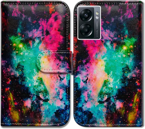 Miniatura 20 de Bcov Funda para OnePlus Nord N300 5G, diseño de pájaro negro y verde con tapa para teléfono con ranura para tarjeta y soporte para OnePlus Nord N300