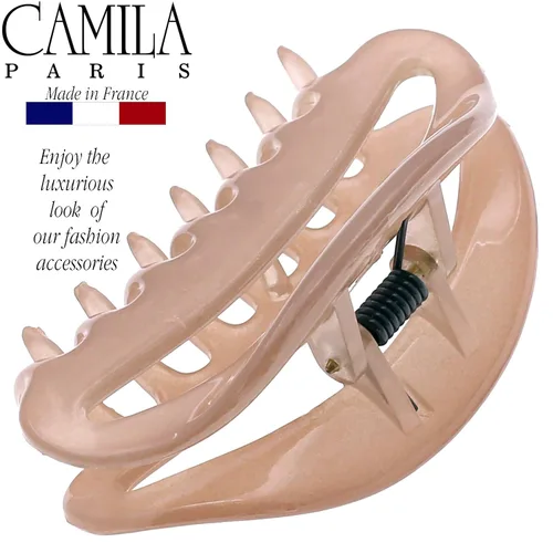 Miniatura 5 de Camila Paris CP3078 - Pinza para el cabello francesa para mujer, color beige pequeño, pinzas para el cabello para niñas, accesorios duraderos