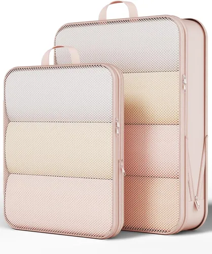 Veken Juego de 26911 cubos de compresión para artículos esenciales de viaje, bolsas organizadoras compresibles expandibles para equipaje grande para