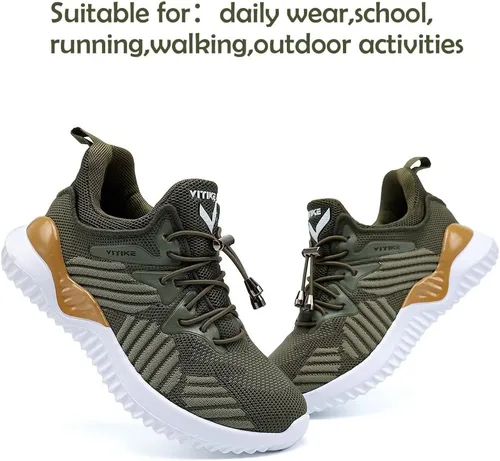 Miniatura 5 de JMFCHI Zapatillas Deportivas de Malla Tejida para Niños y Niñas, Zapatos Deportivos Transpirables y Ligeros para Correr para Niños, Zapatos
