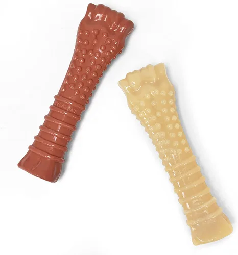 Miniatura 21 de Nylabone Original Bone Power - Paquete de valor de juguetes masticables para perros, juguetes duraderos para perros masticadores agresivos, sabor