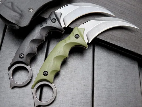 Miniatura 2 de Gtkii Cuchillo de garra Gtk111, hoja de acero D2, mango antideslizante G10, funda Kydex, afilado, campamento al aire libre, caza, herramienta EDC