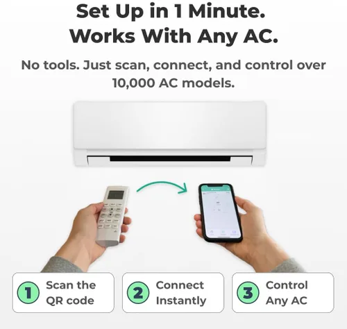 Miniatura 4 de Sensibo Sky control para aire acondicionado con Wi-Fi, compatible con iOS y Android, funciona con Amazon Alexa & Google Home