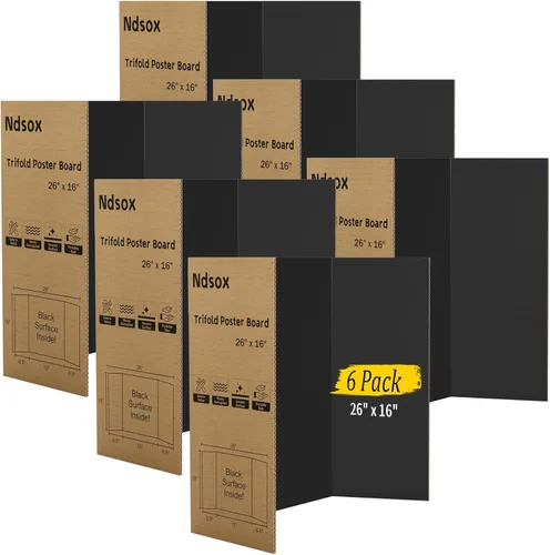 Miniatura 8 de Ndsox Paquete de 4 tableros de póster triples blancos de 36 x 48 pulgadas, cartón corrugado grande, para presentaciones de negocios, pósterboard