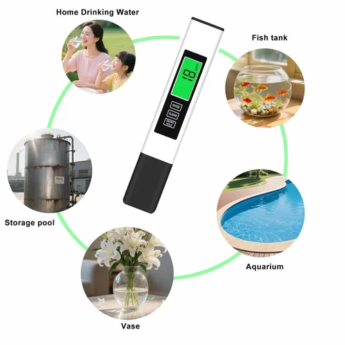 Miniatura 7 de 4 en 1 medidor Tds Medidor digital de agua, medidor preciso y confiable TDS EC y temperatura (°C, °F), probador de calidad de agua 0-9990ppm