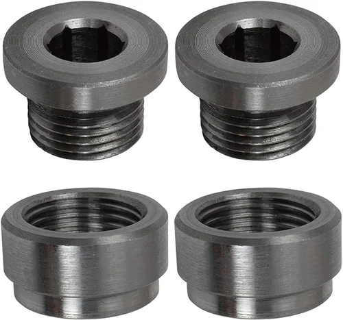 Miniatura 2 de 2 pares de tapón de sensor O2 universal de acero inoxidable M18 M18-1.5 soldado medidor de relación aire combustible (2 tapones/2 enchufes)