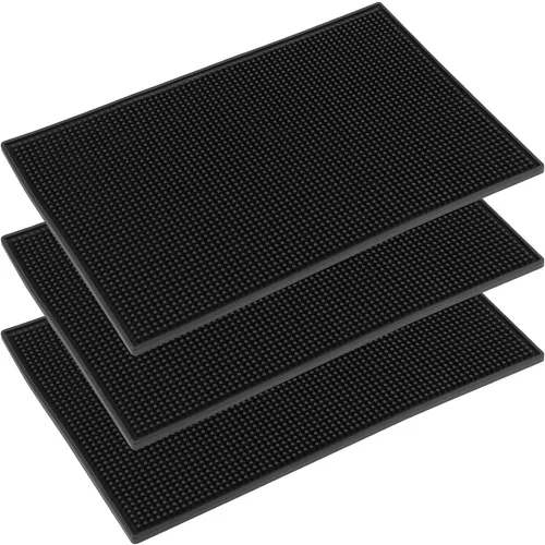Miniatura 10 de HOZEON Paquete de 2 tapetes de goma de 12 x 6 pulgadas, tapete de goma antideslizante para barra, encimera, cocina, restaurante, camarero, hotel