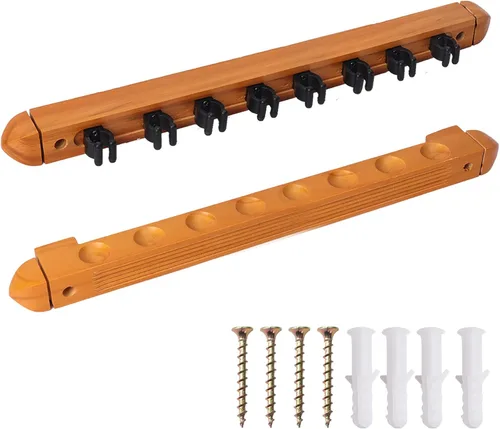 Miniatura 15 de GSE Games & Sports Expert 2-Piece 6/8/12 Billiard Pool Cue Rack Wall Mounted Holders, Billiard Cue Sticks Wall Rack Set