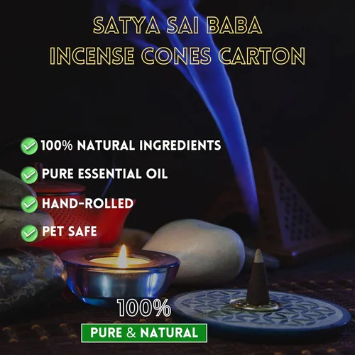 Miniatura 2 de Nag Champa Satya Sai Baba Temple - Caja de 12 conos de incienso (Super Hit)