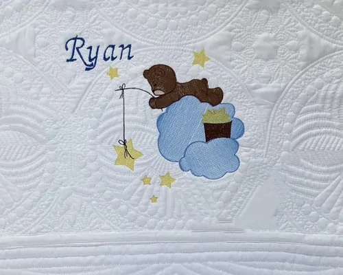 Miniatura 21 de Manta de Bebé Personalizada Colcha de Bebé Mantas con Monograma para Niños y Niñas Regalos de Bebé Bordados Placa