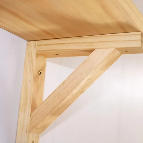 Miniatura 4 de Soportes flotantes de madera maciza para estantería, cocina, sala de estar, estudio, decoración de pared, soporte para estante de 90 grados, soporte