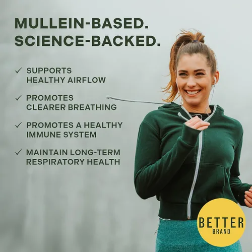 Miniatura 5 de Betterbrand Mullein - Gomitas masticables para limpieza y desintoxicación pulmonar, suplemento de salud respiratoria, 1000 mg de extracto
