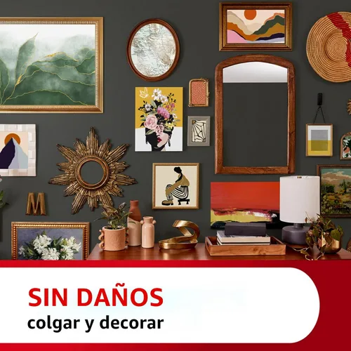 Miniatura 9 de Command Picture Hanging Strips, Sostiene hasta 12 lbs., 16 pares (32 tiras), uso en interiores