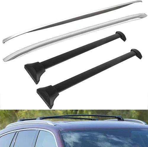 Miniatura 6 de Barras transversales de techo compatibles con Honda Pilot 2016-2022 con rieles laterales, barra transversal de aluminio para portaequipajes
