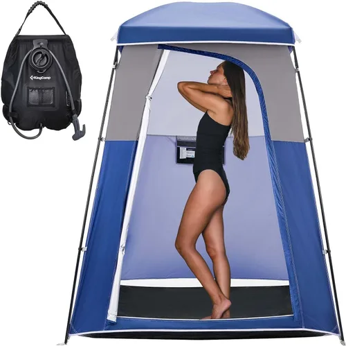 Miniatura 10 de KingCamp Tienda de campaña para ducha, tienda de privacidad portátil para acampar al aire libre, tienda de campaña de 1/2 habitación con bolsa