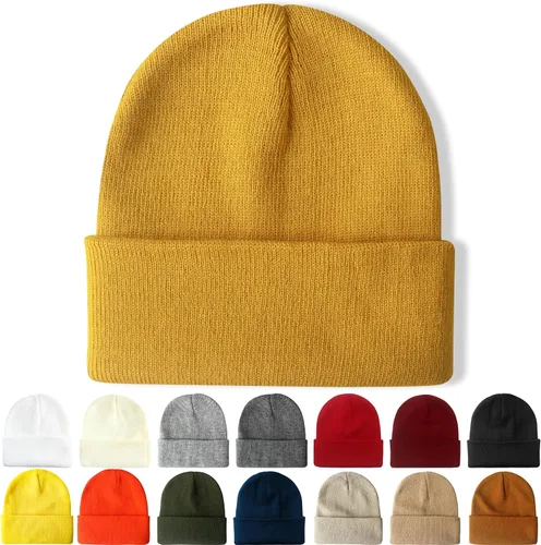 Miniatura 22 de NPQQUAN Beanie for Men Women Winter Hats for Mens Beanie Cuffed Knit Beanies Skull Cap