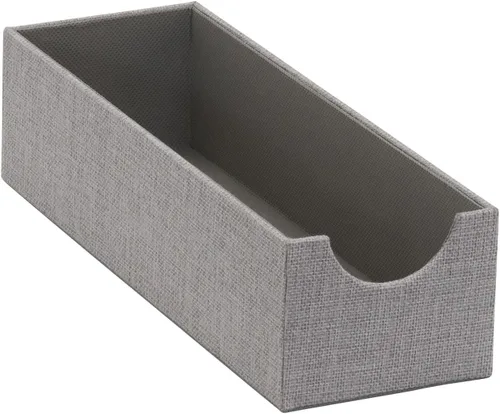 Household Essentials Caja organizadora de cajones profundos gris 725-1 para almacenamiento | 12 x 4 x 3.13 pulgadas, color plateado