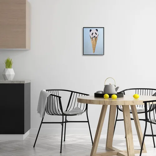 Miniatura 2 de Stupell Industries Adorable oso panda helado helado waffle, diseño de Coco de Paris