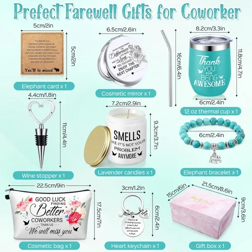 Miniatura 3 de 11 unidades, regalos de despedida para compañeros de trabajo, mujeres, cesta de regalo de despedida para mujeres, mujeres, jefas