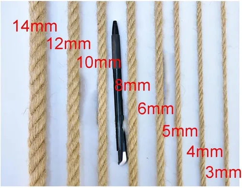 Miniatura 2 de Cuerda de cáñamo de yute de 0.315 in, cuerda de yute natural, cuerda de cáñamo, cuerda náutica, cuerda de arpillera, cuerda de yute natural