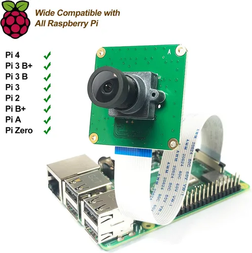 Miniatura 3 de Módulo de cámara industrial Raspberry Pi STARVIS IMX462 Color CMOS Sensor 2MP Pixel para toda Raspberry Pi, soporte Bullseye libcamera y Raspbian