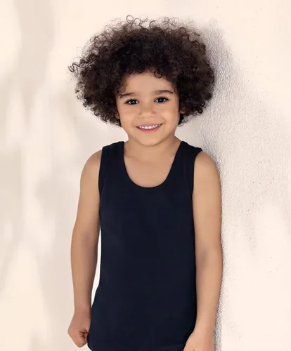 Miniatura 3 de Brix Camisetas sin mangas para niños pequeños Paquete de 4 camisas de algodón cómodas para niños pequeños.