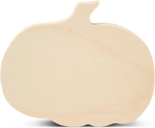 Miniatura 13 de Recorte de pavo de madera gruesa de 4 pulgadas, paquete de 2 manualidades de animales de madera para pintar para decoración de bandeja escalonada