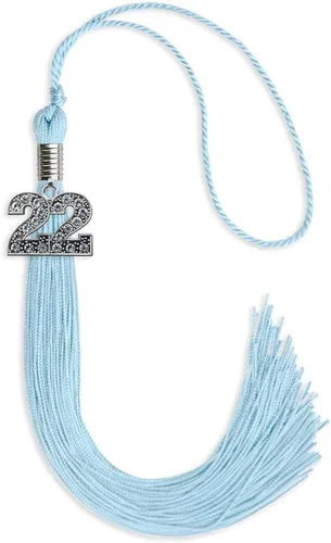 Miniatura 34 de Endea Graduation Borla de un solo color con dije de plata brillante (oro antiguo, 2022)