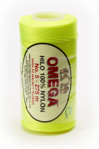 Miniatura 20 de Nylon NO.5 by Omega - Cuerda fuerte 100% nailon para ganchillo fino y manualidades - Color: 04 amarillo claro