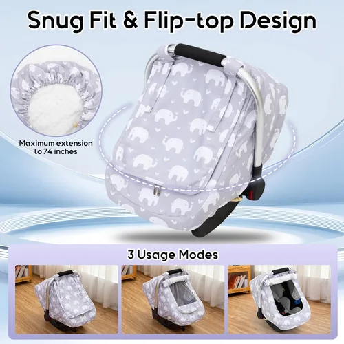 Miniatura 4 de Funda de asiento de automóvil para bebé, funda de asiento de automóvil infantil cálida de visón para niñas y niños, funda universal para asiento