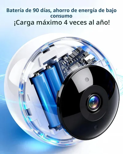 Miniatura 4 de AMTIFO Cámaras de seguridad inalámbricas magnéticas para exteriores: WiFi inteligente 2K para interiores sin instalación - Cámaras inalámbricas