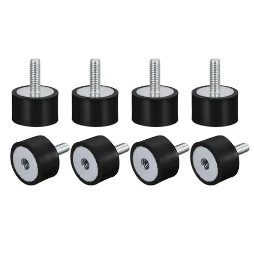 Miniatura 8 de uxcell Soportes de goma, 8 unidades M5 macho/hembra aislador de vibración, amortiguador, para motor de garaje, compresor de aire, bobinas de barco