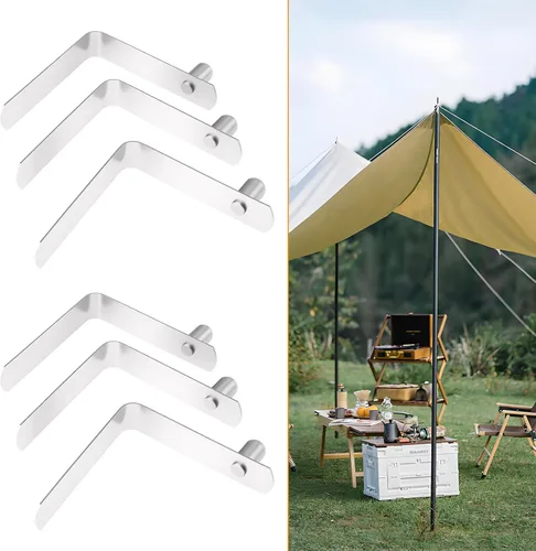 Miniatura 2 de 10 clips de resorte de acero inoxidable de 0.197 in de diámetro de botón, 0.354 in de alto, poste de tienda de campaña, kayak tubo de pala, pasador