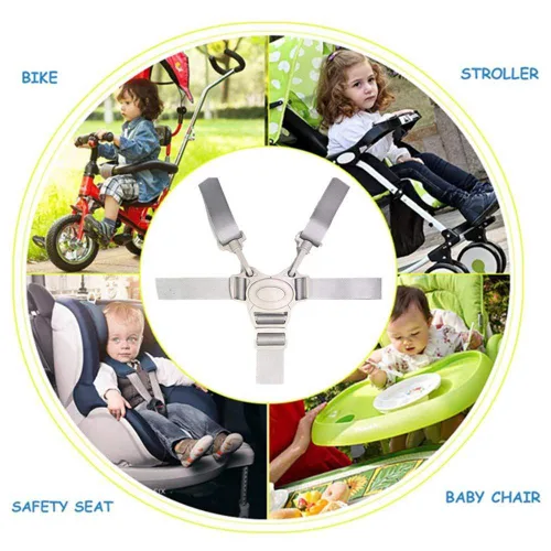Miniatura 7 de Correa de repuesto para silla alta, Baby Trend - Arnés ajustable para silla alta de cinco puntos, accesorios para silla alta