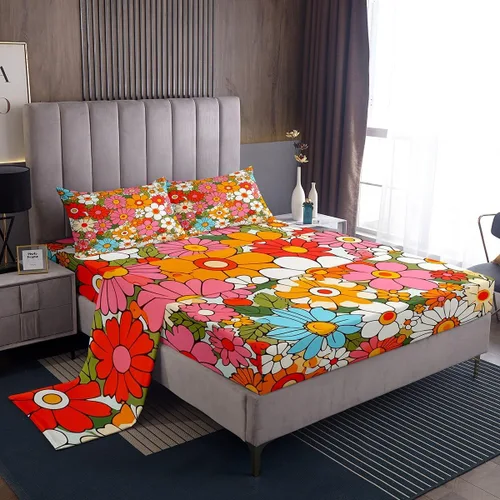 Miniatura 42 de Feelyou Juego de sábanas de la bandera estadounidense, tamaño individual, juego de cama para niños y niñas, 4 de julio, 4 de julio, sábana bajera