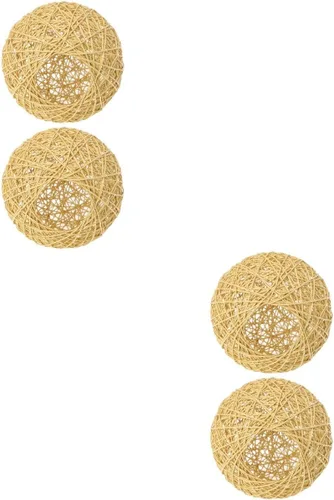 Miniatura 9 de Pantalla de lámpara de ratán para lámpara colgante: 4 pantallas de lámpara bohemias, pantalla cilíndrica tejida para lámparas de pie, lámpara
