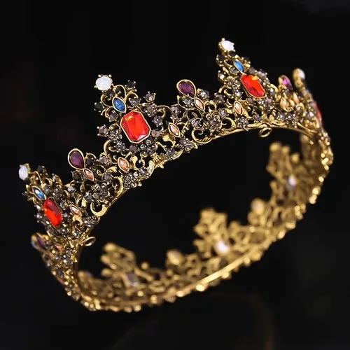 Miniatura 7 de hair jewelry crown tiaras for women Baroque Retro Princess Headdress Tiara Bridal Crown For Women Crystal Queen Selection Hair Band Party Birthday